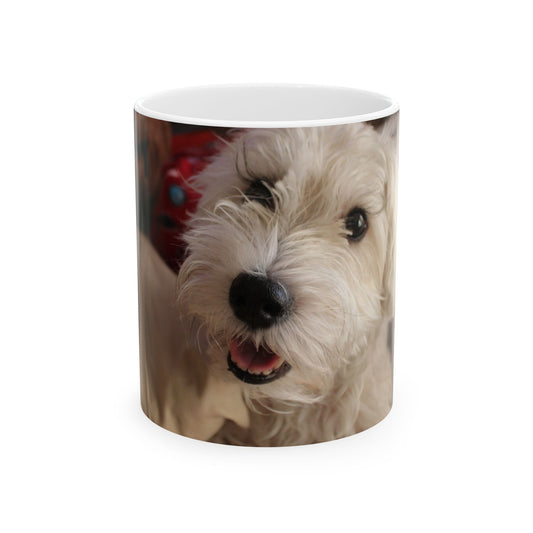 Personalized Dog Lover Mug - Cute Pet Photo Ceramic Coffee Cup (11oz, 15oz)